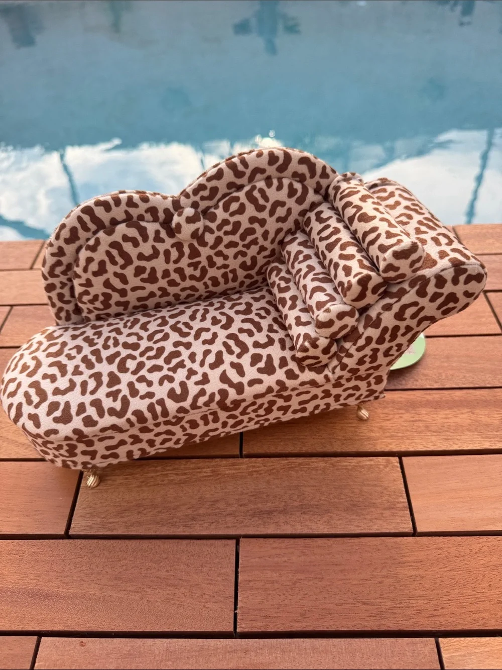 Leopard Print Chaise Jewelry Box NWT